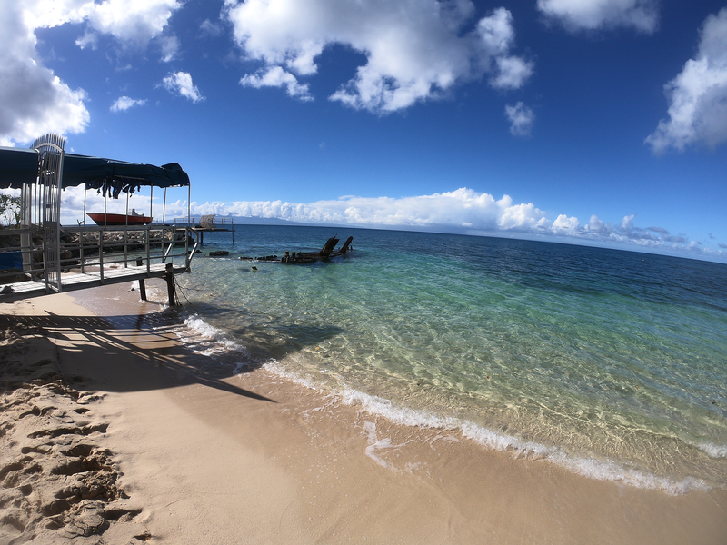 Zone de l'épave à Marie-Galante